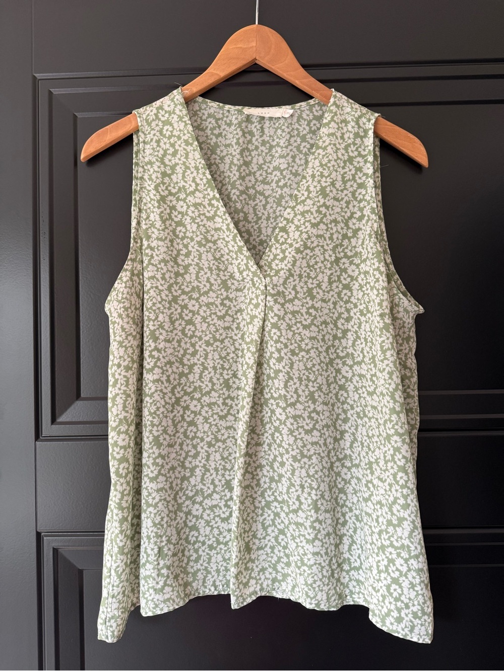 Lush Sage Green Floral V-Neck Camisole